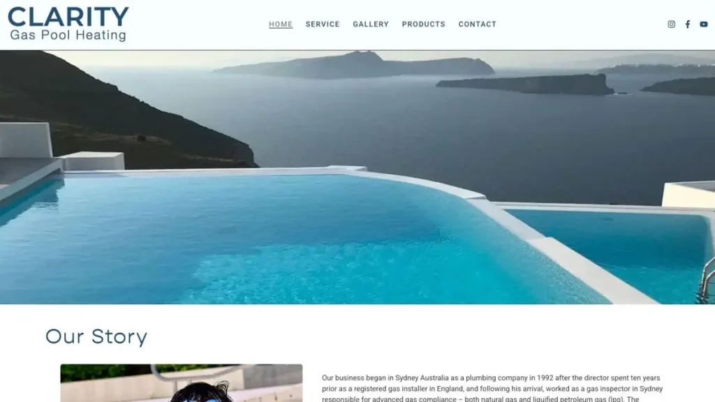 clarity web page sample